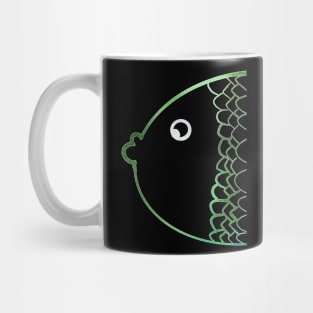 Colorful karp rainbow green Mug